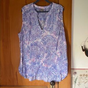 Como Vintage Multicolor Paisley Top